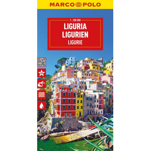 MARCO POLO Reisekarte Italien 05 Ligurien 1:150.000