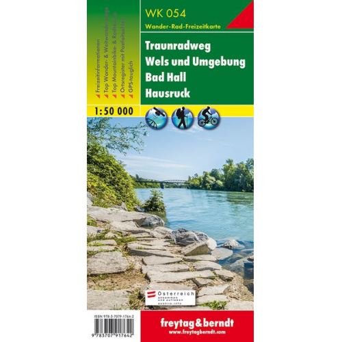 Freytag & Berndt Wander-, Rad- und Freizeitkarte Traunradweg - Wels und Umgebung - Bad Hall - Hausruck, 1:50.000