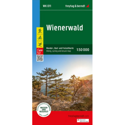 Wienerwald, Wander-, Rad- und Freizeitkarte 1:50.000, freytag & berndt, WK 011