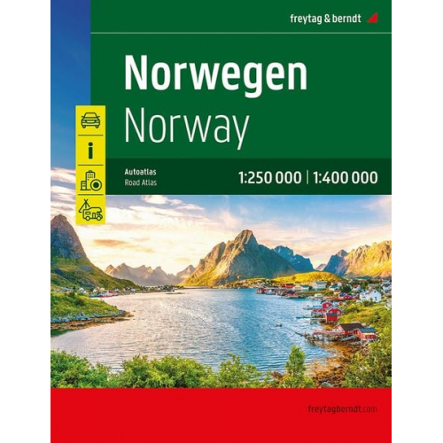 Norwegen, Autoatlas 1:250.000 - 1:400.000, freytag & berndt