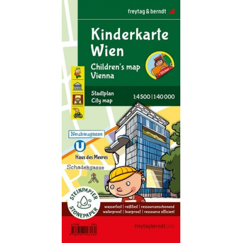 Arthur Fürnhammer - Kinderkarte Wien, Stadtplan 1:40.000, freytag & berndt