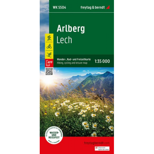 Arlberg, Wander-, Rad- und Freizeitkarte 1:35.000, freytag & berndt, WK 5504