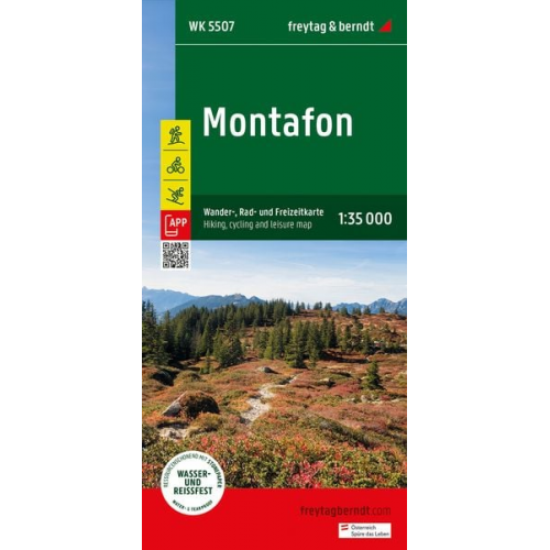 Montafon, Wander-, Rad- und Freizeitkarte 1:35.000, freytag & berndt, WK 5507