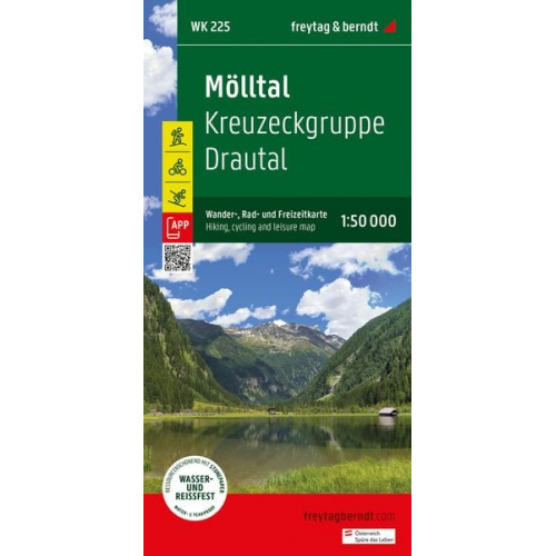 Mölltal, Wander-, Rad- und Freizeitkarte 1:50.000, freytag & berndt, WK 225