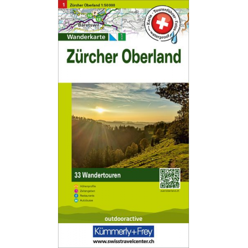 Zürcher Oberland Nr. 01 Touren-Wanderkarte 1:50 000