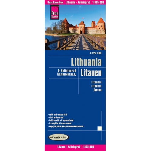 Reise Know-How Verlag Peter Rump - Reise Know-How Landkarte Litauen und Kaliningrad / Lithuania and Kaliningrad (1:325.000)