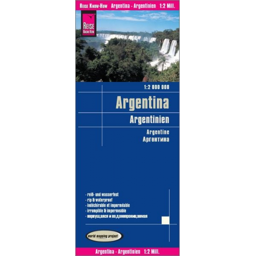 Reise Know-How Verlag Peter Rump GmbH - Reise Know-How Landkarte Argentinien / Argentina (1:2.000.000)