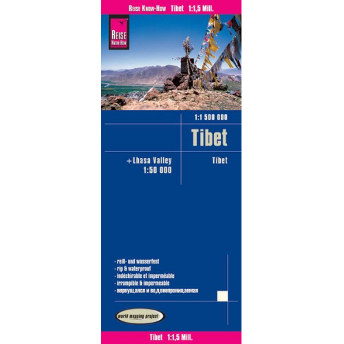 Reise Know-How Verlag Peter Rump - Reise Know-How Landkarte Tibet (1:1.500.000) und Lhasa-Valley (1:50.000)