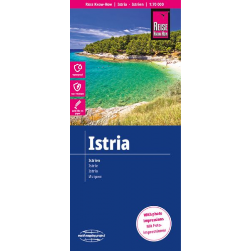 Reise Know-How Verlag Peter Rump - Reise Know-How Landkarte Istrien / Istria (1:70.000)