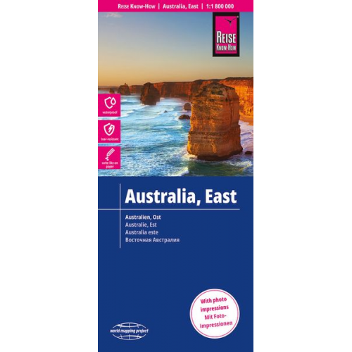 Reise Know-How Verlag Peter Rump GmbH - Reise Know-How Landkarte Australien, Ost / Australia, East (1:1.800.000)