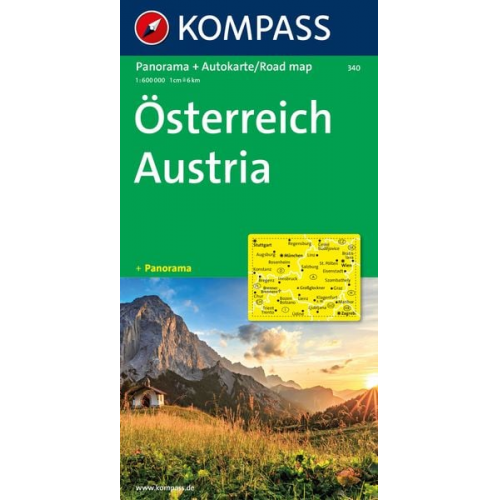 KOMPASS Autokarte Österreich, Austria 1:600.000