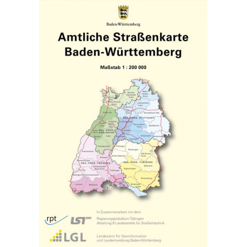 Baden-Württemberg Amtliche Straßenkarte