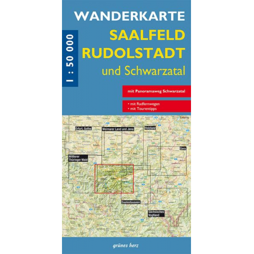 Wanderkarte Saalfeld, Rudolstadt und Schwarzatal