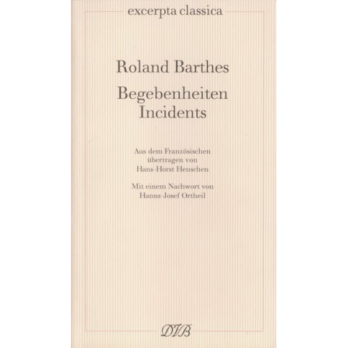 Roland Barthes - Begebenheiten /Incidents