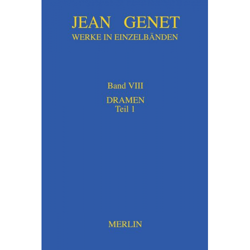 Jean Genet - Werkausgabe / Dramen, Teil 1