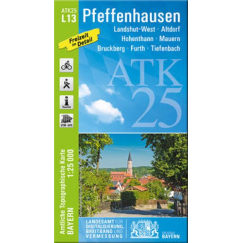 Bayern Landesamt für Digitalisierung Breitband und Vermessung - Pfeffenhausen 1 : 25.000