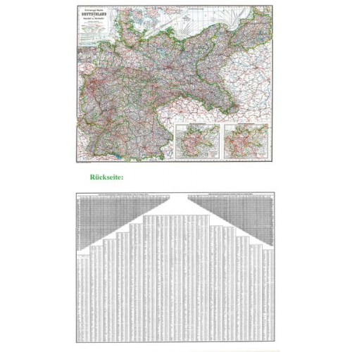 Universal-Karte von DEUTSCHLAND mit Handel und Verkehr, 1937