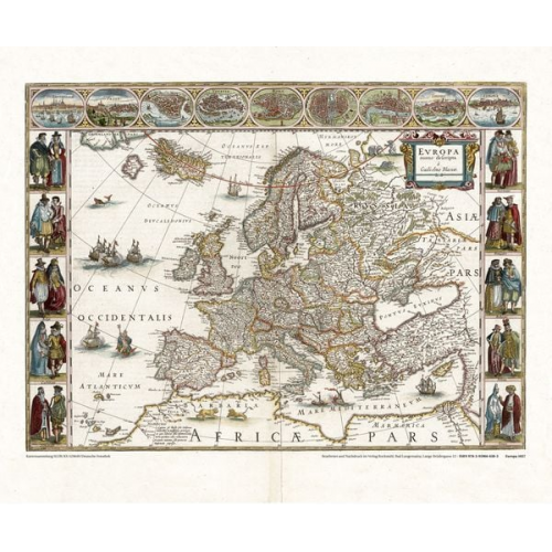 Willem Janszoon Blaeu - Blaeu, W: Historische Karte: Europa (1635) 1657 [gerollt]