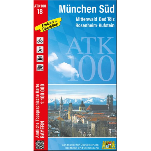 ATK100-18 München Süd (Amtliche Topographische Karte 1:100000)