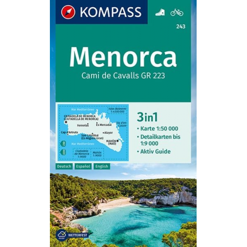 KOMPASS Wanderkarte 243 Menorca 1:50.000