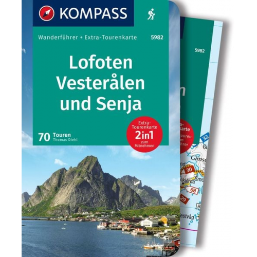 Thomas Diehl - KOMPASS Wanderführer Lofoten, Vesterålen und Senja, 70 Touren mit Extra-Tourenkarte