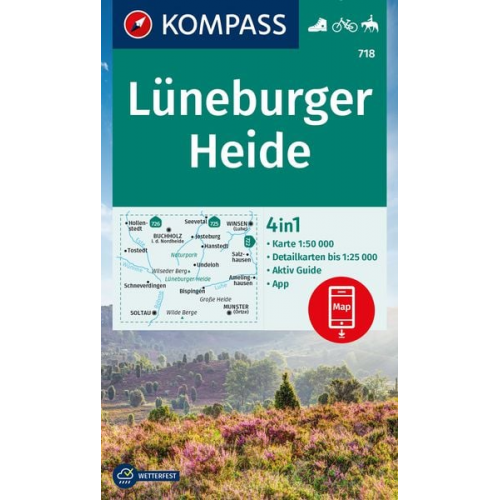 KOMPASS Wanderkarte 718 Lüneburger Heide 1:50.000