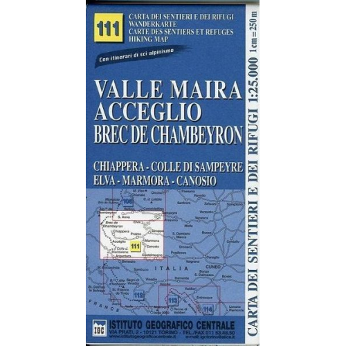 IGC Italien 1 : 25 000 Wanderkarte 111 Valle Maira