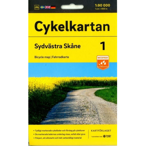 Cykelkartan Blad 1 Sydvästra Skåne 1:90000
