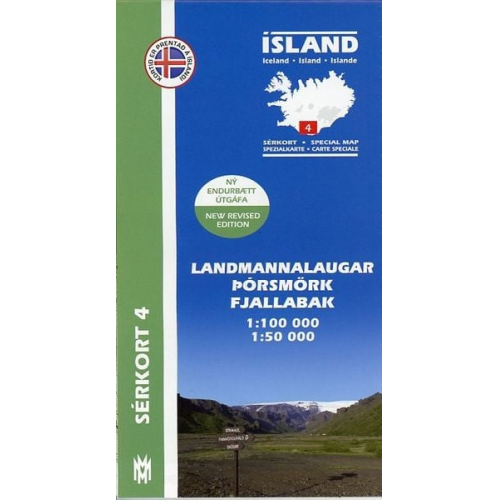 Island Serkort 04 Landmannalaugar - Porsmörk 1 : 100 000