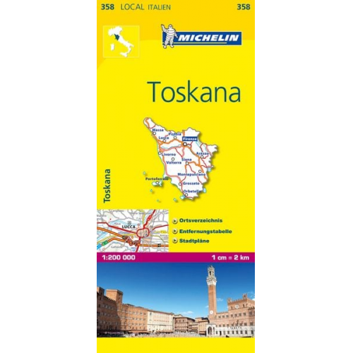 Michelin Lokalkarte Toskana