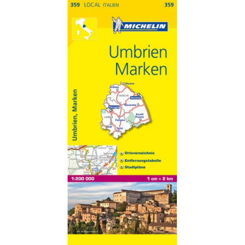 Michelin Localkarte Umbrien und Marken