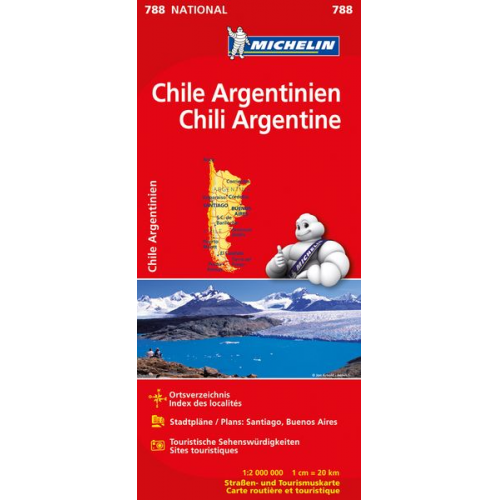 Carte nationale 788 - Michelin Chile Argentinien