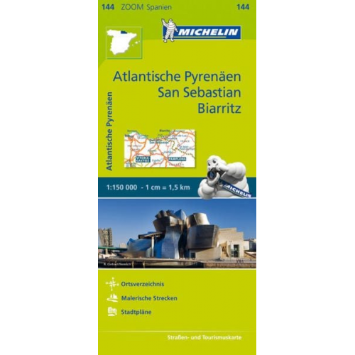 Michelin Zoomkarte Atlantische Pyrenäen