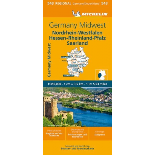 Germany Midwest - Michelin Regional Map 543