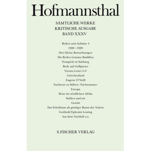 Hugo von Hofmannsthal - Reden und Aufsätze 4