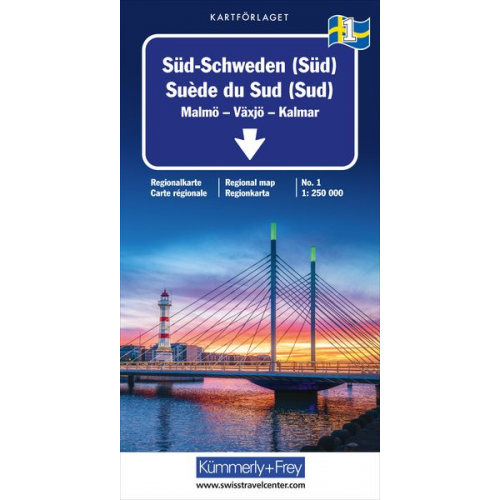 Süd-Schweden (Süd) Nr. 01 Regionalkarte Schweden 1:250 000