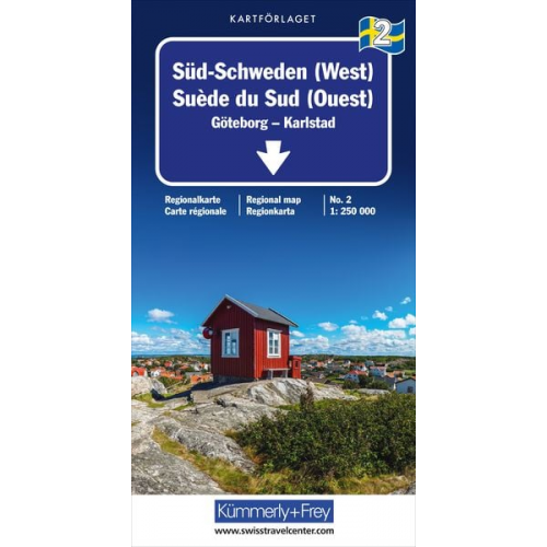 Süd-Schweden (West) Nr. 02 Regionalkarte Schweden 1:250 000