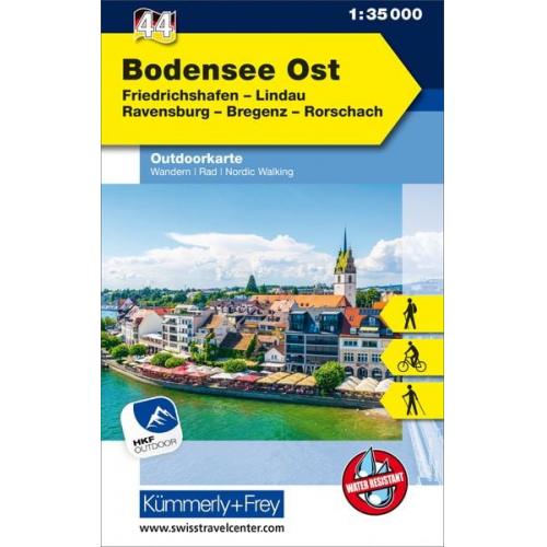 Kümmerly+Frey Outdoorkarte Deutschland 44 Bodensee Ost 1:35.000