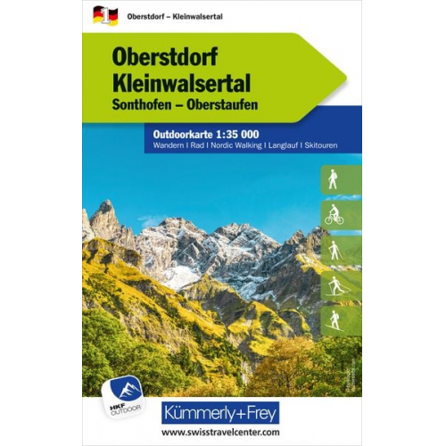 Kümmerly+Frey Outdoorkarte Deutschland 1 Oberstdorf, Kleinwalsertal 1:35.000