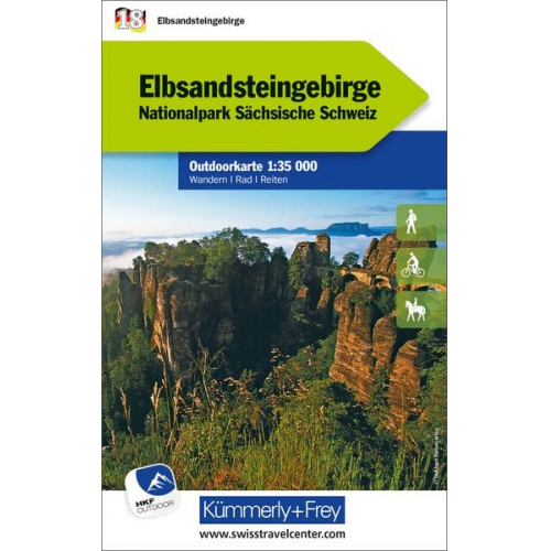 Elbsandsteingebirge Nationalpark Sächsische Schweiz, Nr. 18 Outdoorkarte Deutschland 1:35 000