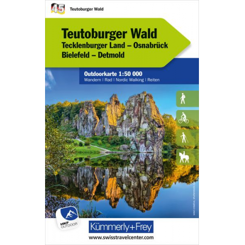 Kümmerly+Frey Outdoorkarte Deutschland 45 Teutoburger Wald 1:50.000