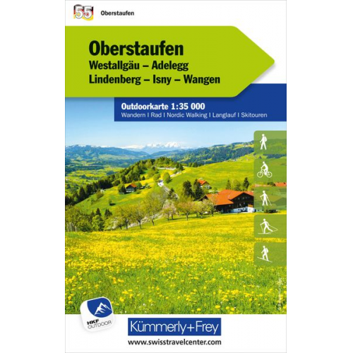 Kümmerly+Frey Outdoorkarte Deutschland 55 Oberstaufen 1:35.000