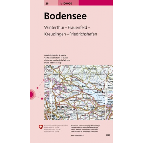 Swisstopo 1 : 100 000 Bodensee