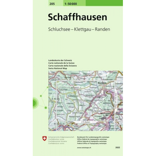 Swisstopo 1 : 50 000 Schaffhausen