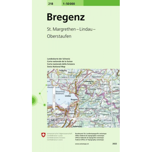 Swisstopo 1 : 50 000 Bregenz