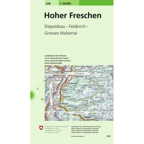 Swisstopo 1 : 50 000 Hoher Freschen