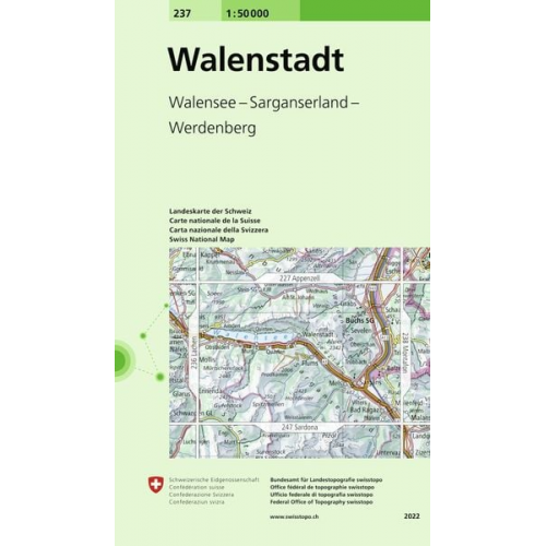 Swisstopo 1 : 50 000 Walenstadt