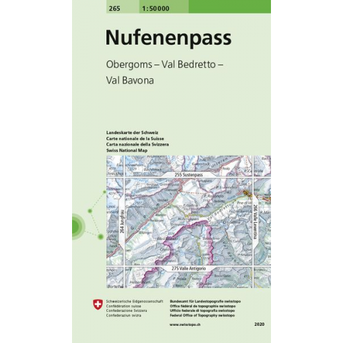 Bundesamt für Landestopografie swisstopo - Swisstopo 1 : 50 000 Nufenenpass