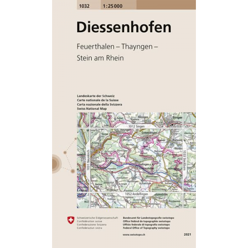 Swisstopo 1 : 25 000 Diessenhofen