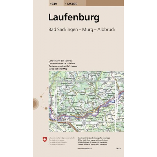 Swisstopo 1 : 25 000 Laufenburg